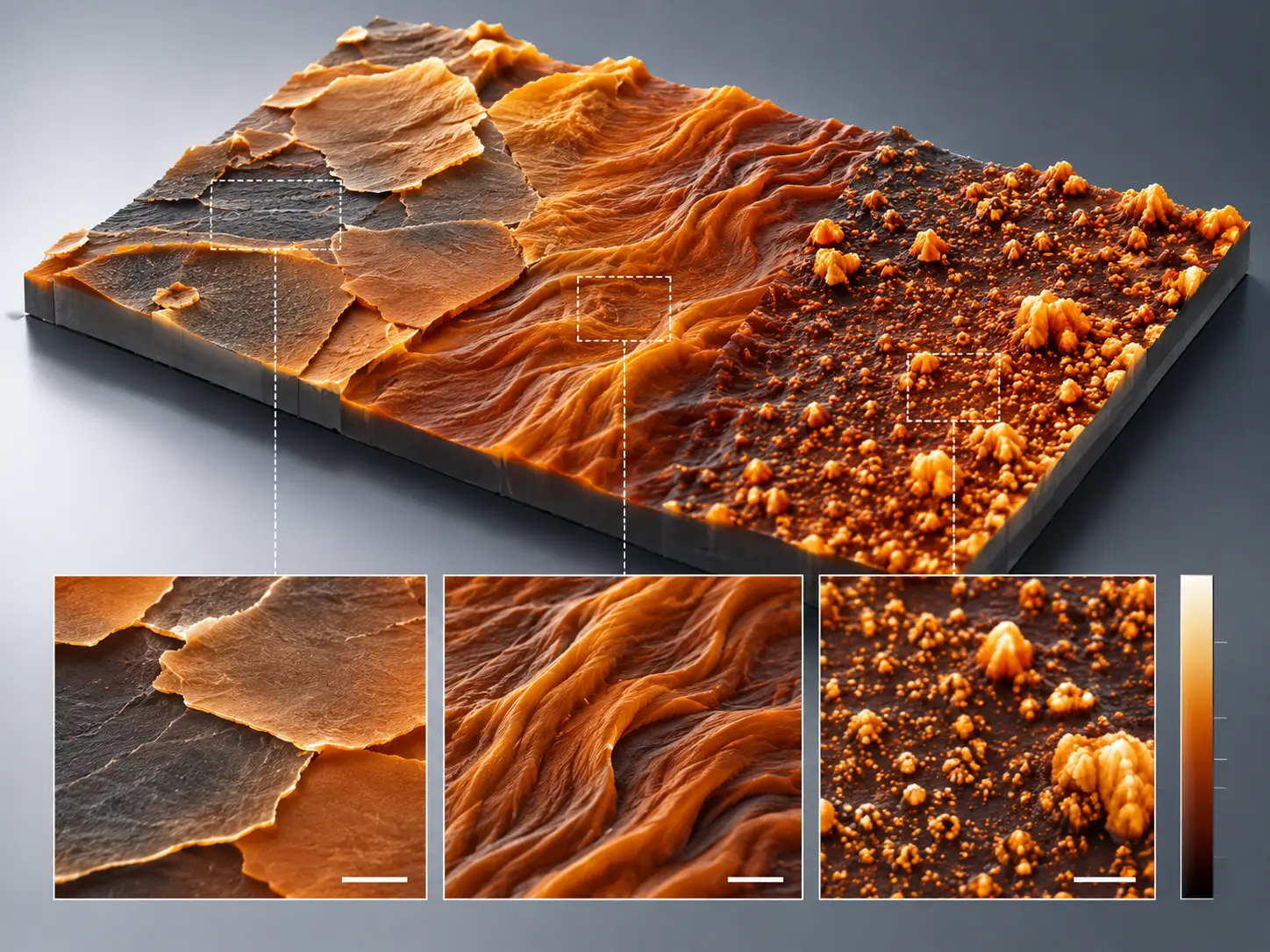 AFM application showing thin-film or polymer surface mapping at nanoscale resolution