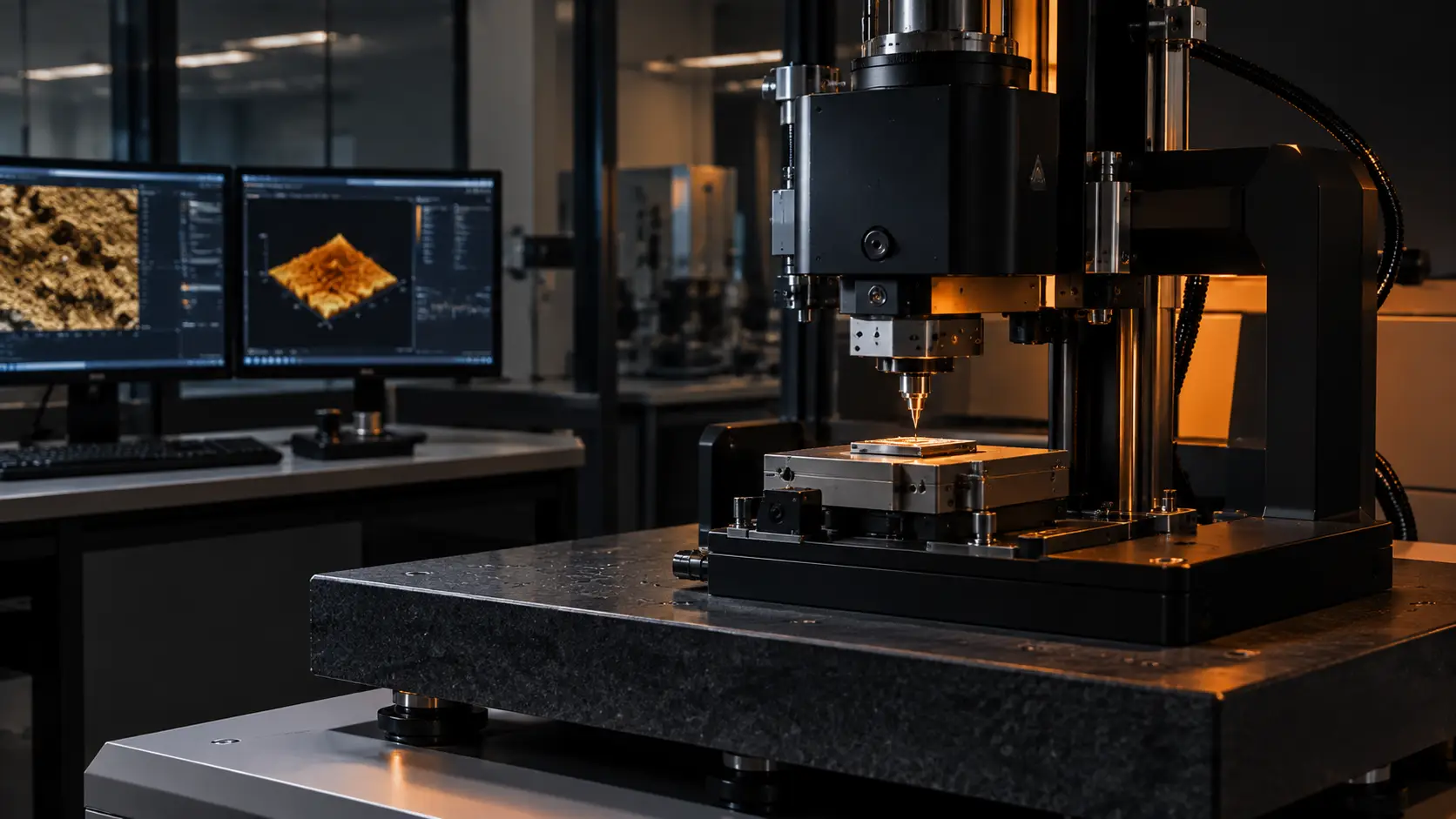 Atomic force microscope used for nanoscale surface analysis
