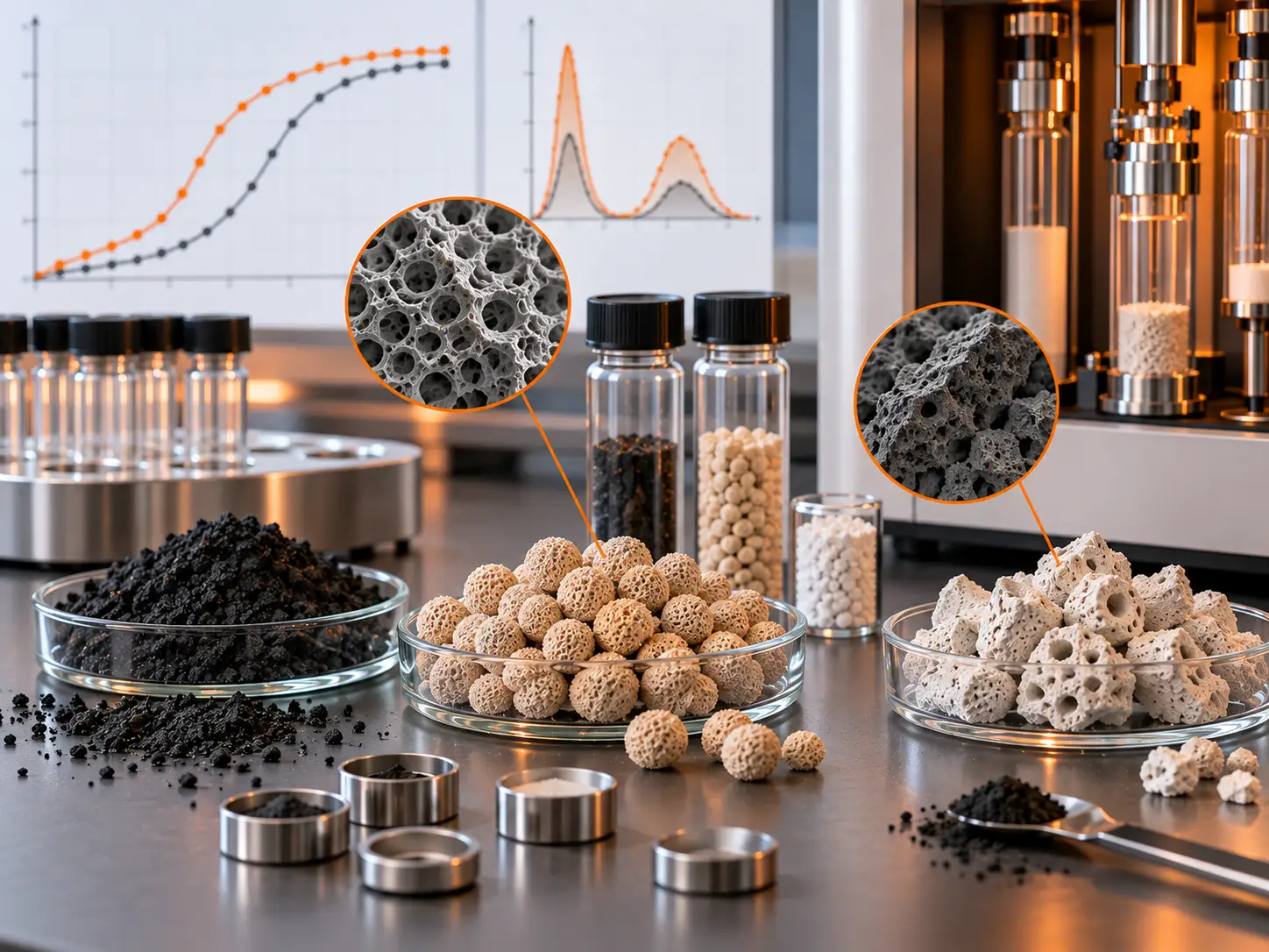 BET application for catalyst, activated carbon, porous powder, membrane and advanced-material analysis